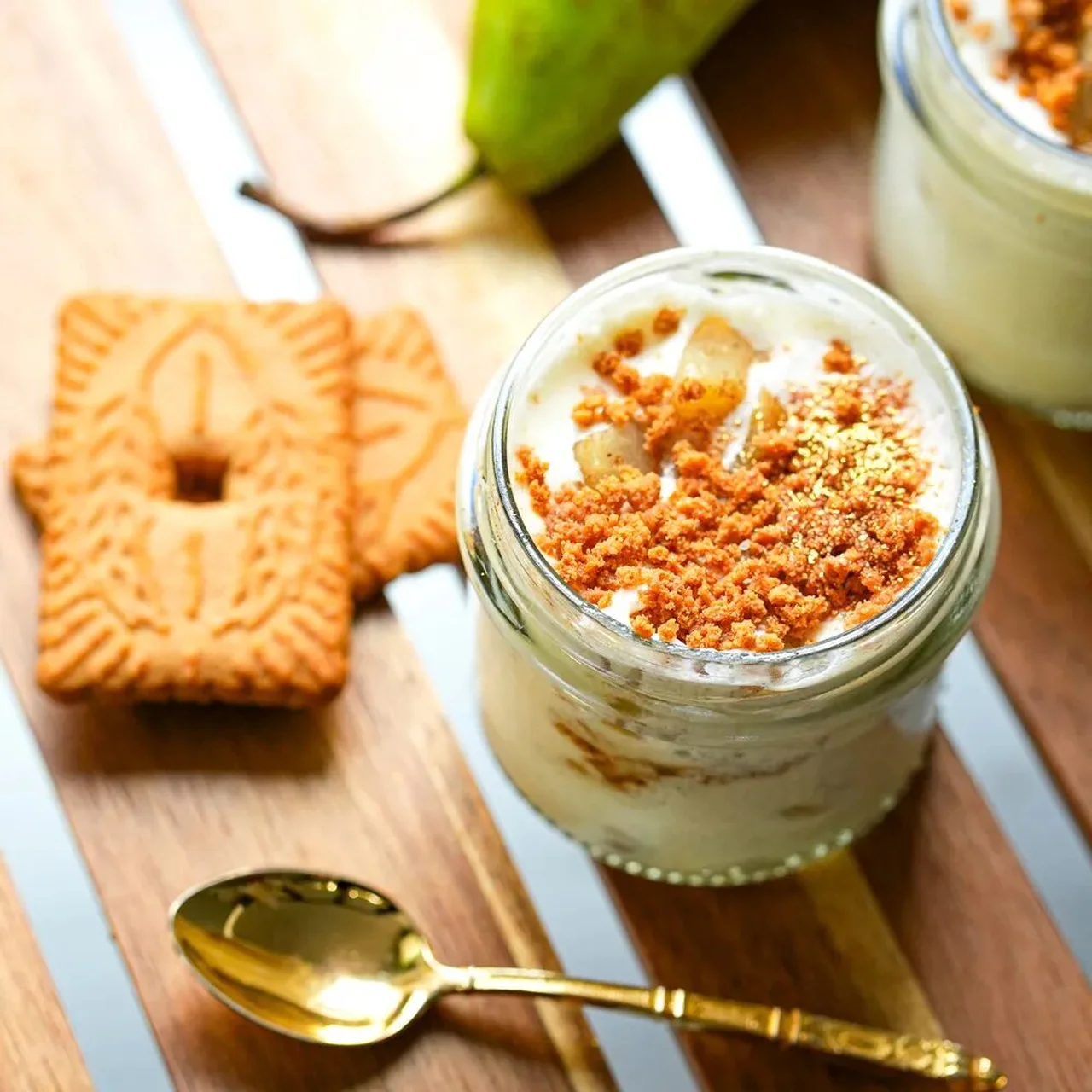 Tiramisu aux poires rôties et spéculoos