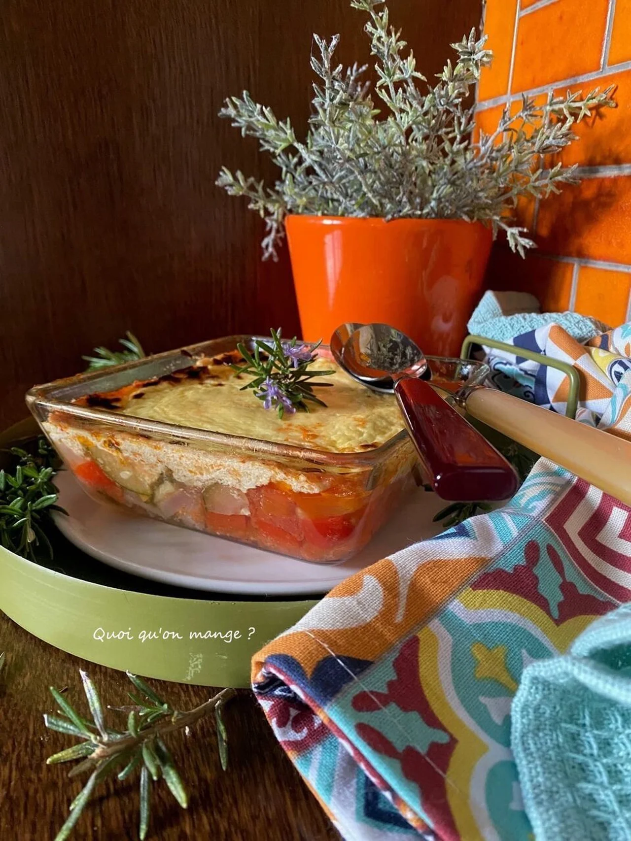 Briam de légumes au four et crème de yaourt