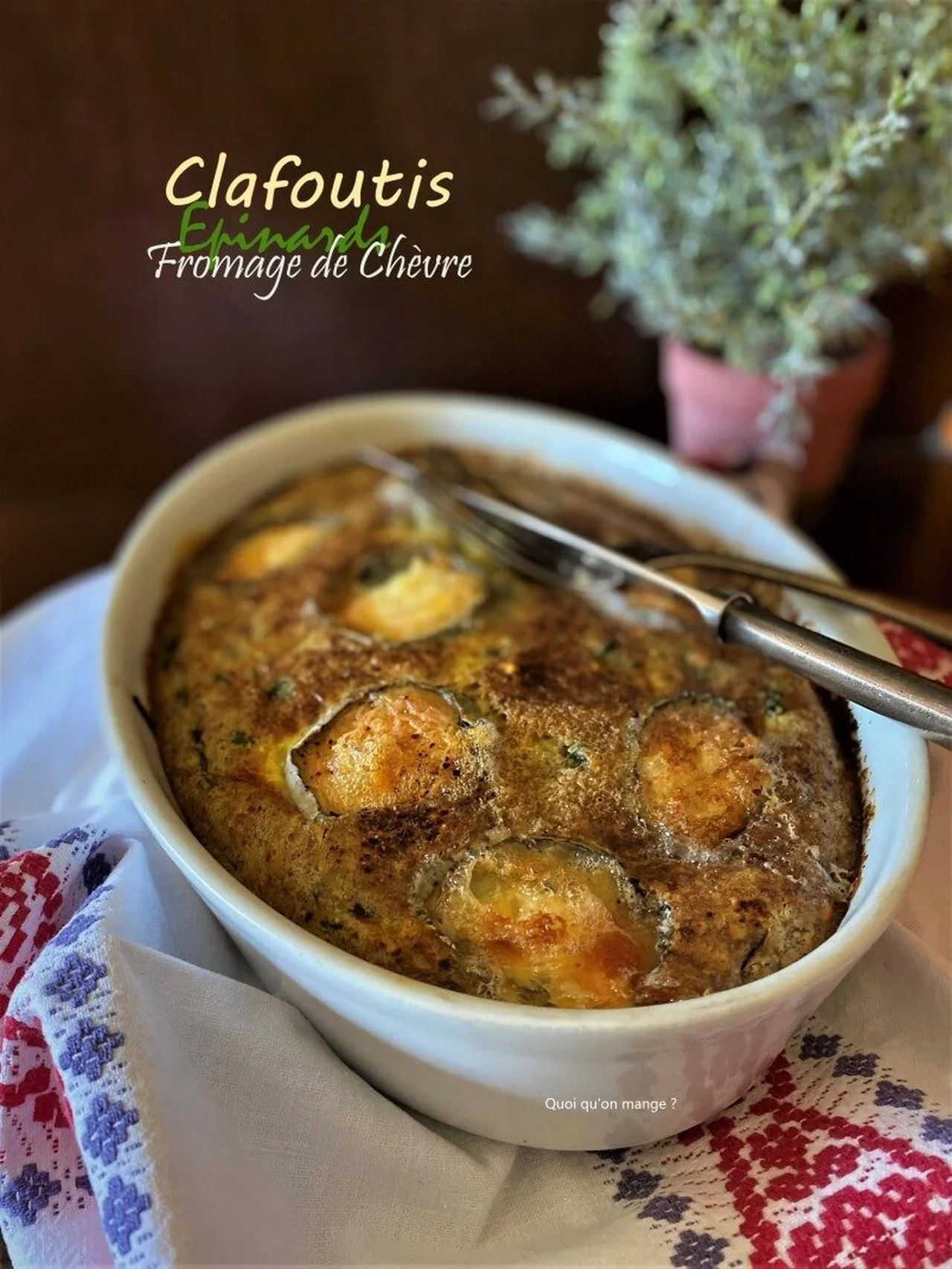 Clafoutis épinards et fromage de chèvre