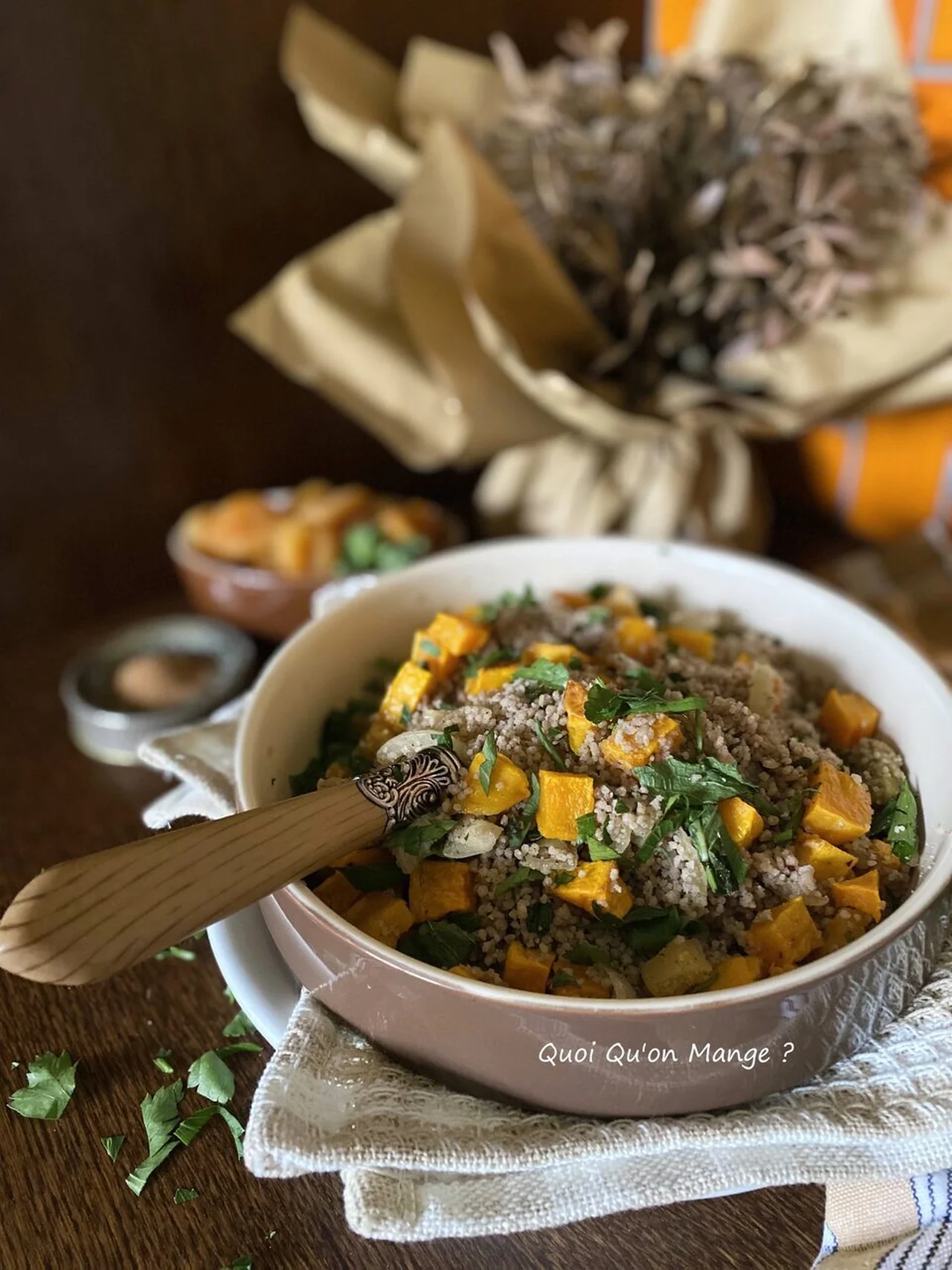 Couscous de sarrasin à la butternut et abricots