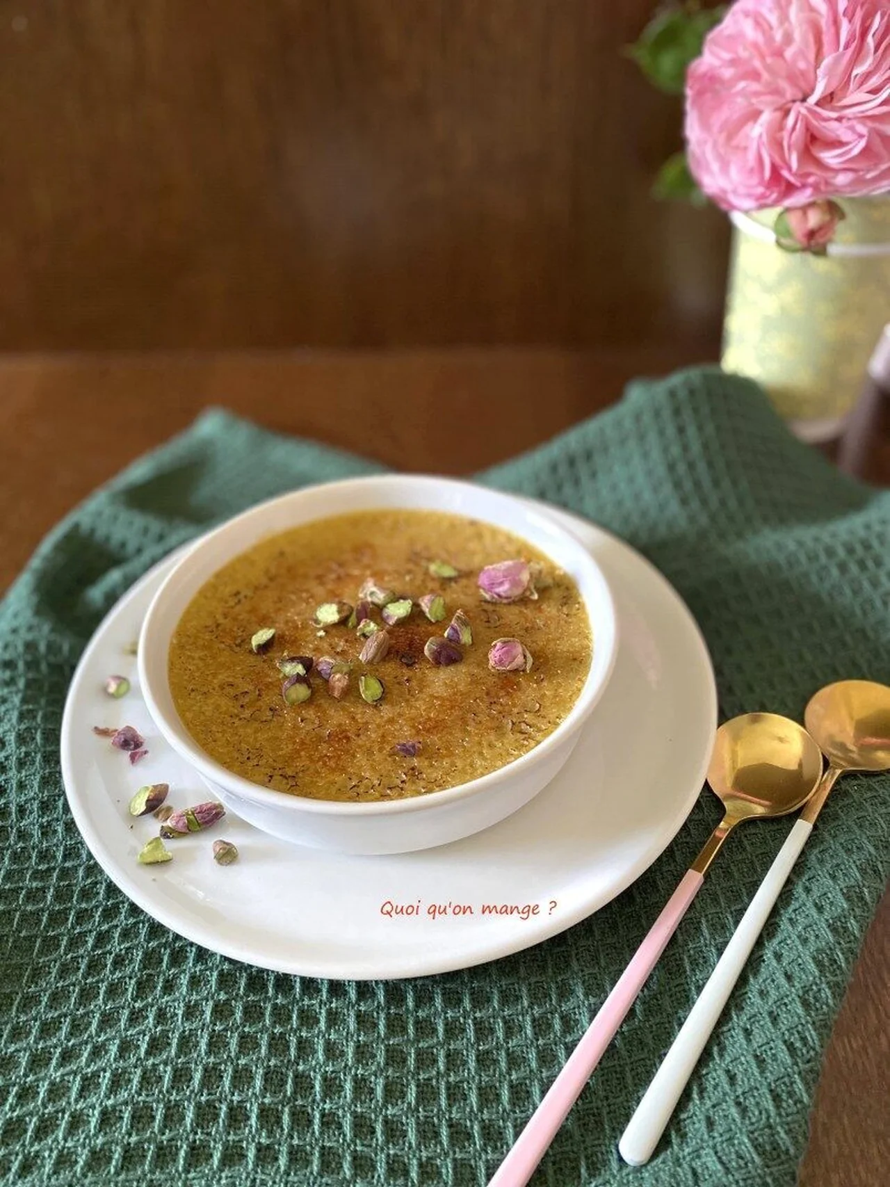 Crème brûlée à la pistache