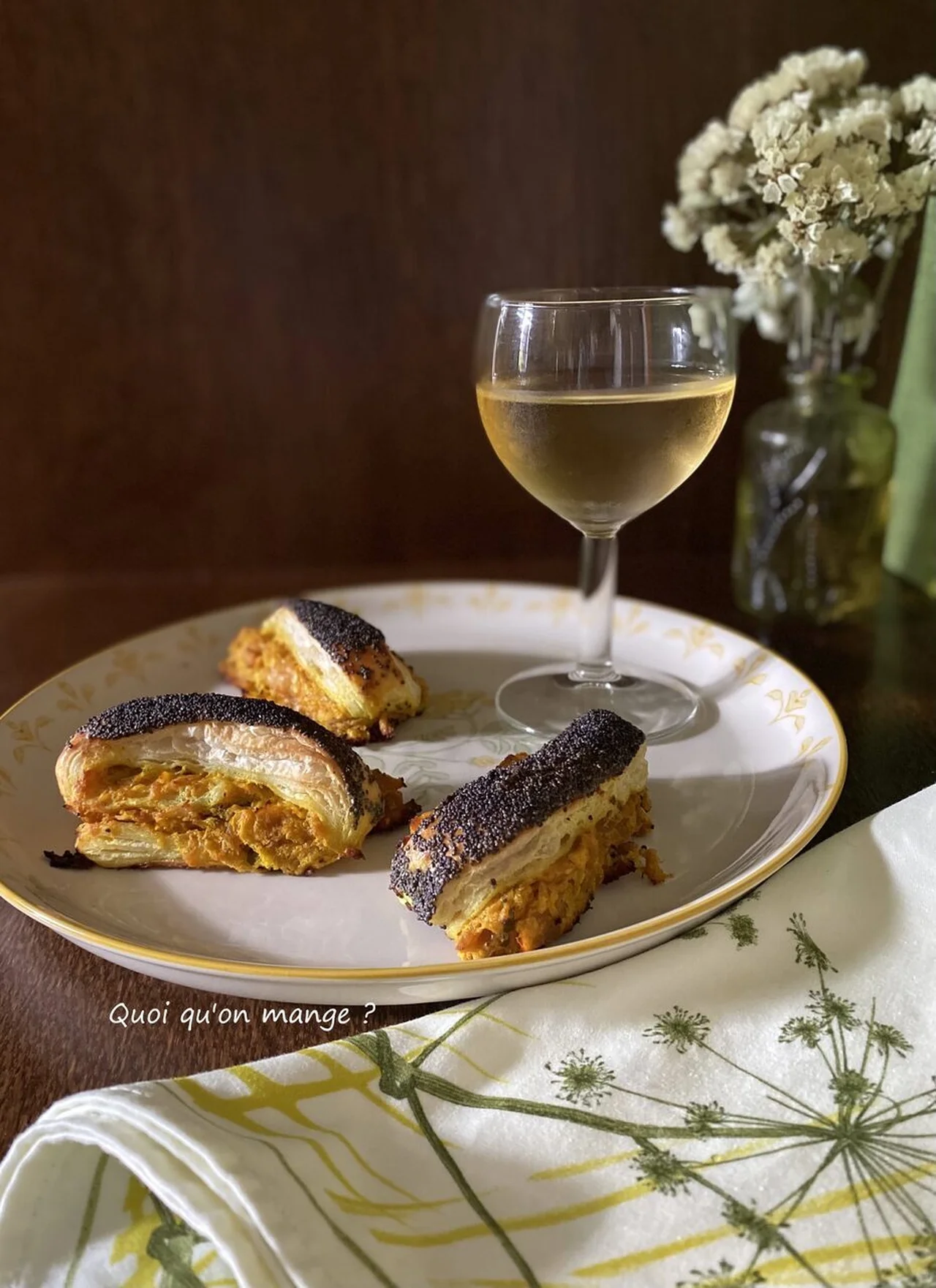 Feuilletés roulés au thon et au fromage frais