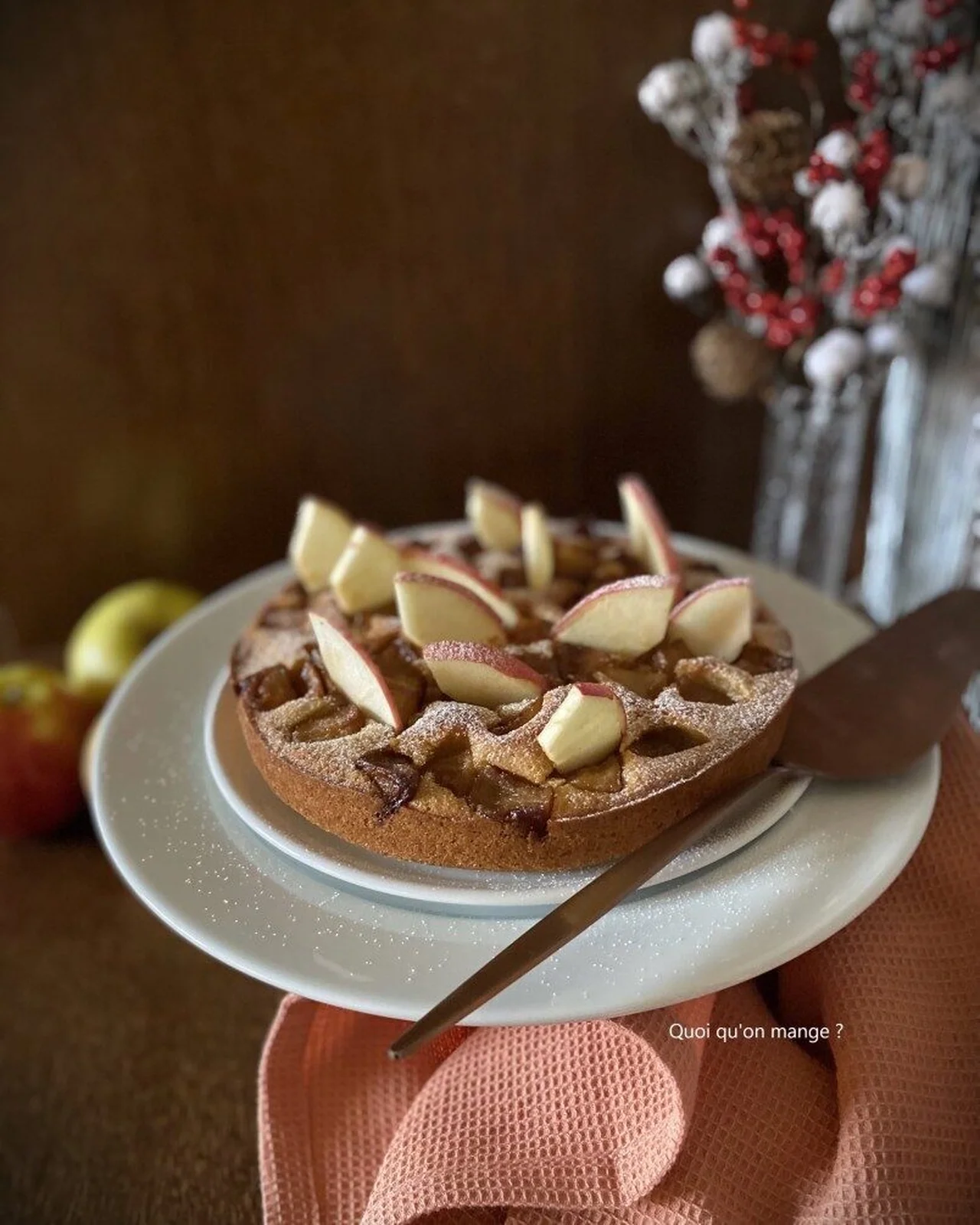 Financier aux pommes au goût du pain d'épices