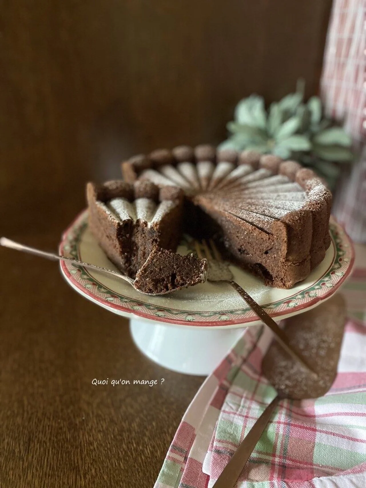 Gâteau amandes et chocolat