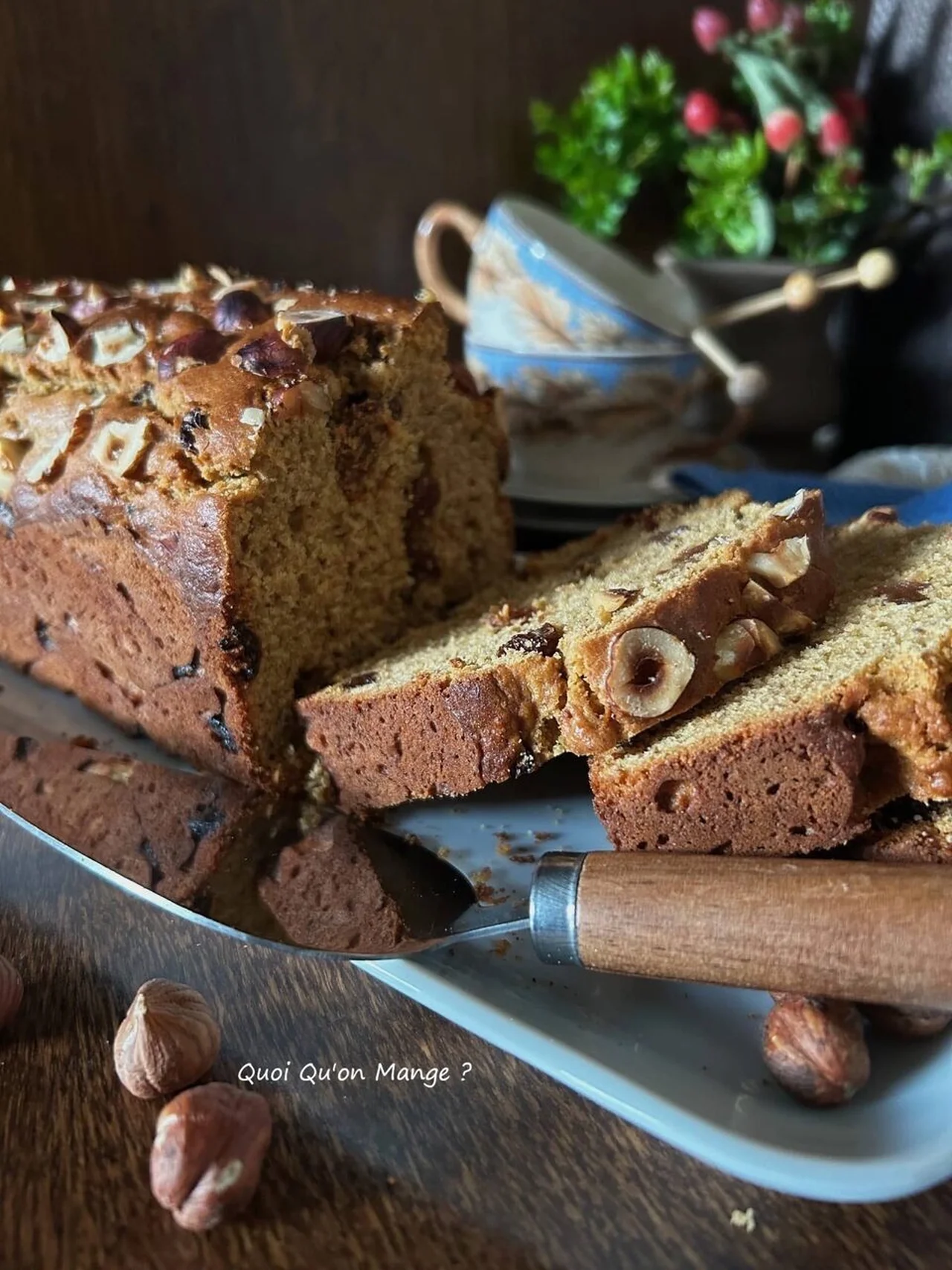 Gâteau aux bananes et aux raisins secs