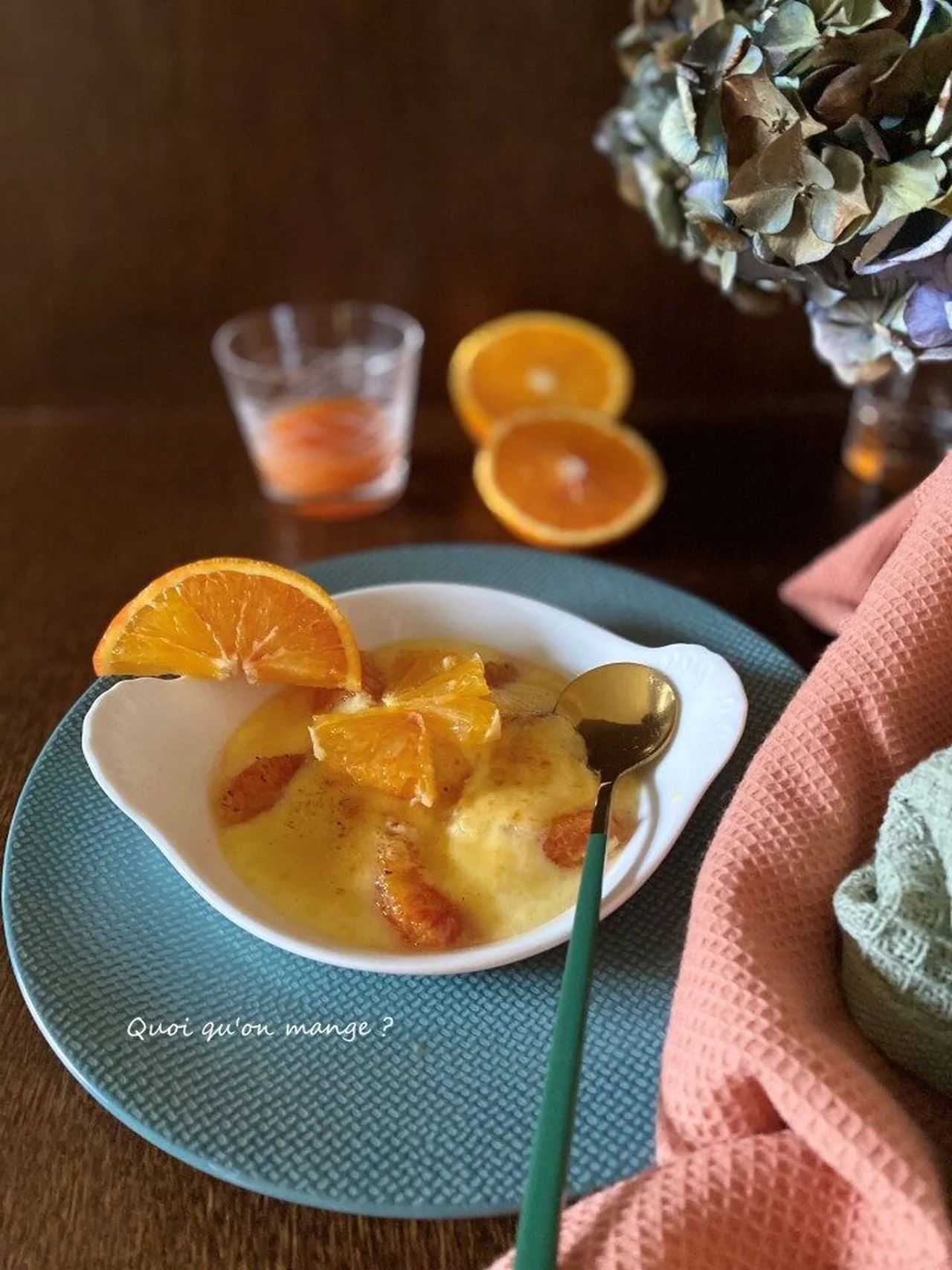 Gratin d'oranges sanguines à la fleur d'oranger