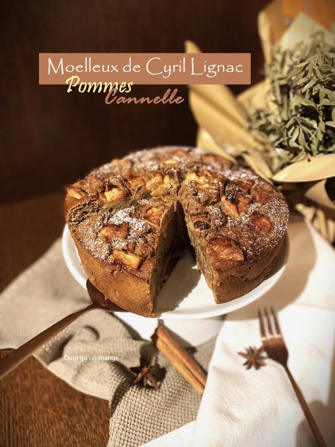 Moelleux aux pommes et à la cannelle