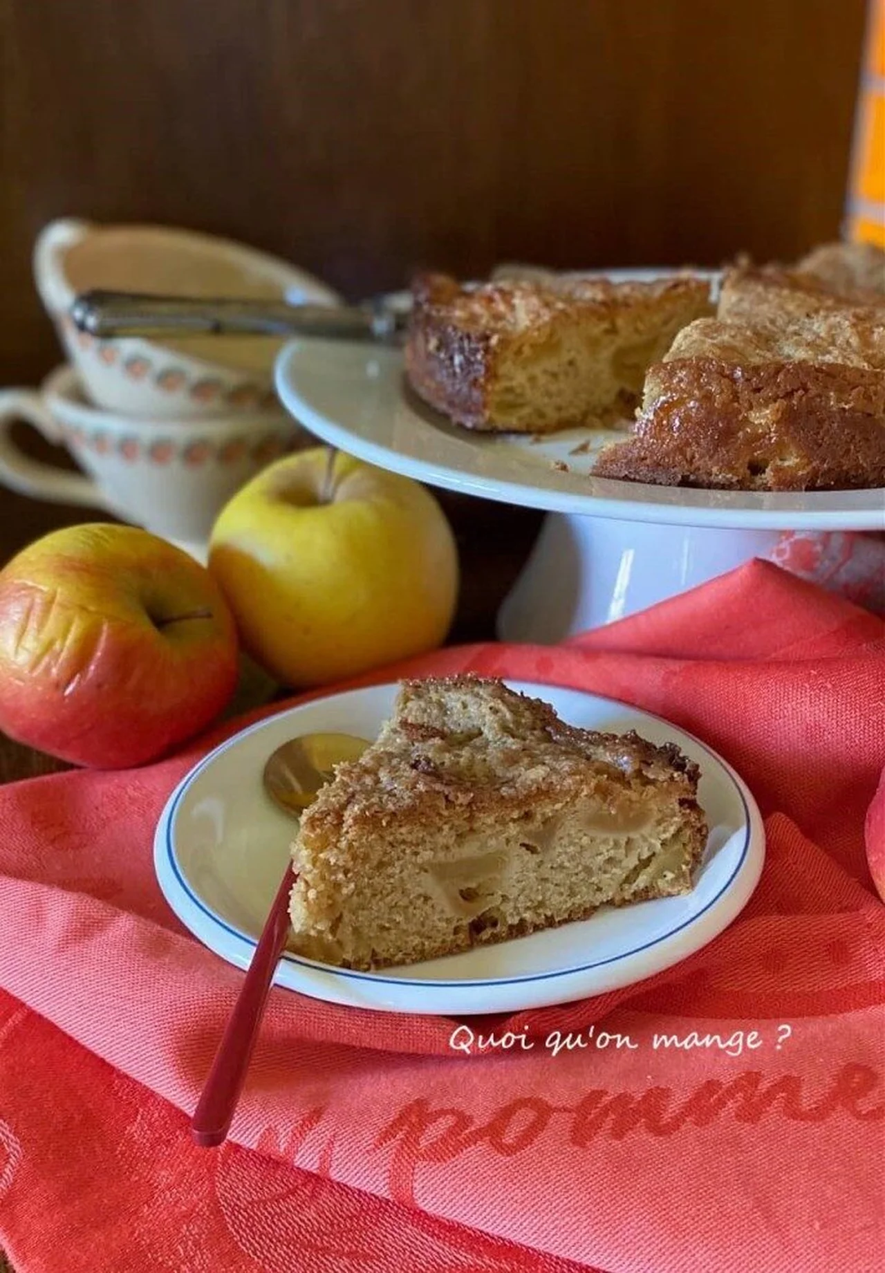 Moelleux aux pommes flétries et au cidre