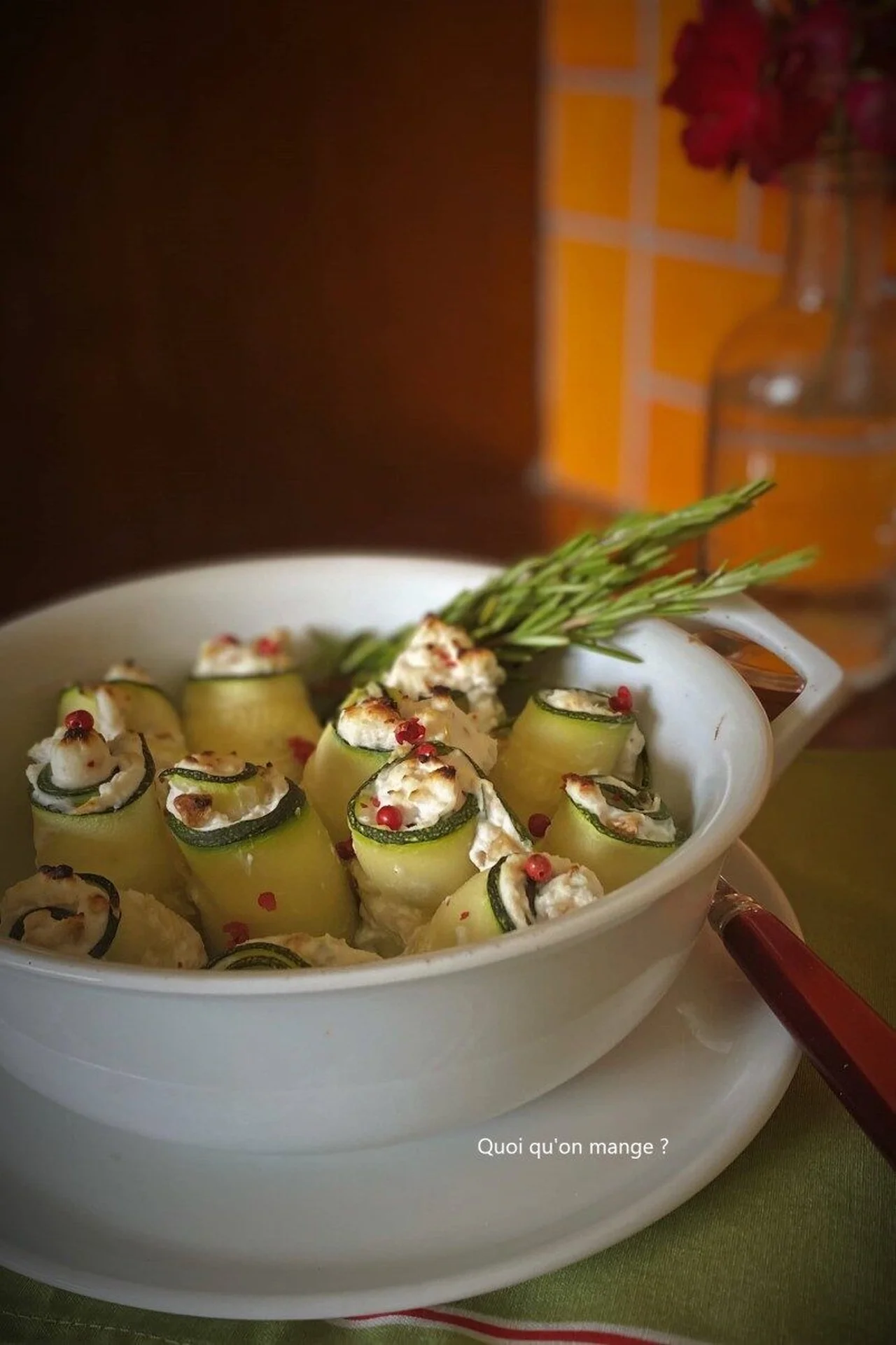 Petits farcis de courgette à la ricotta et aux noix