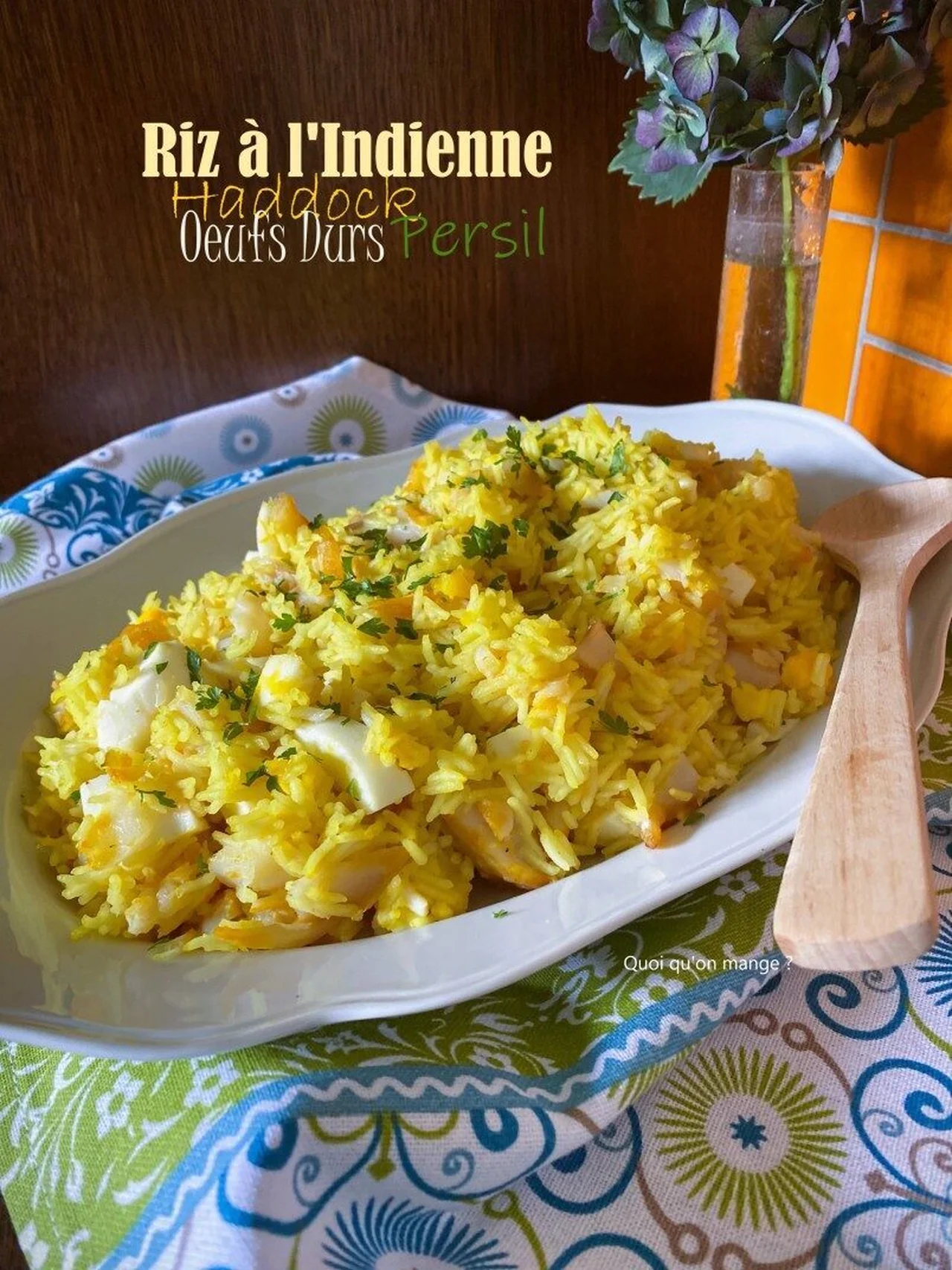 Poisson et riz à l'indienne
