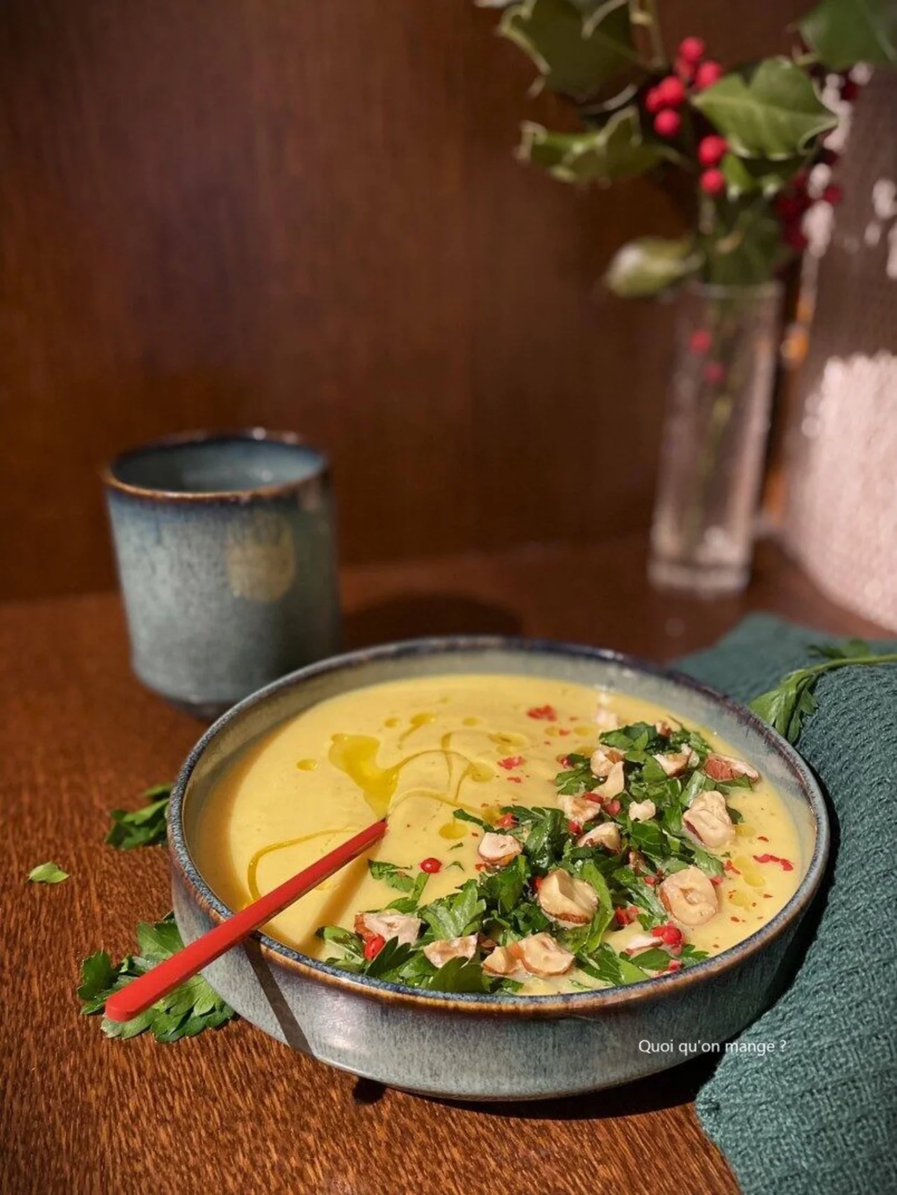 Soupe crémeuse de chou-fleur au cumin et curcuma