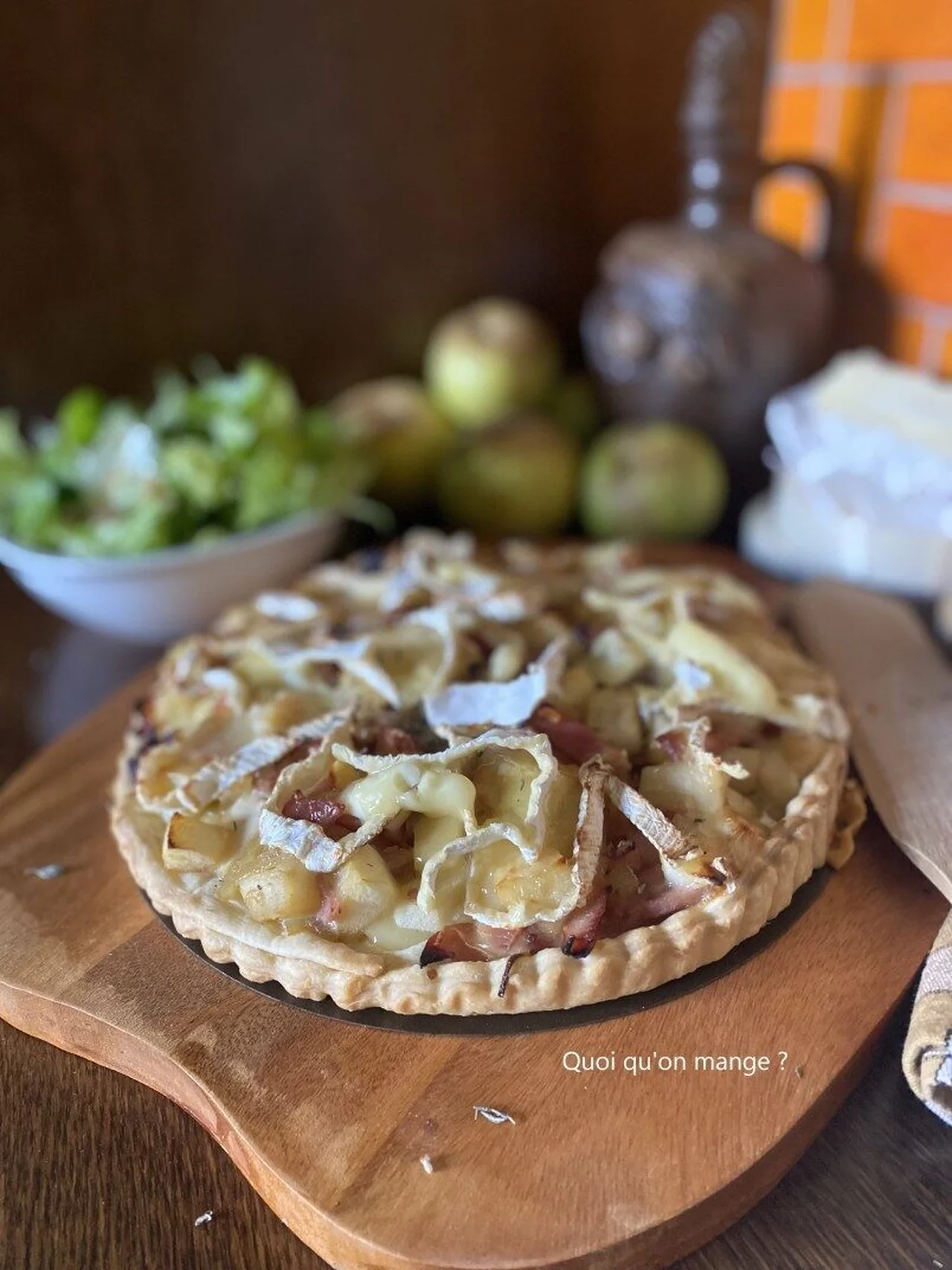 Tarte aux pommes et au Camembert