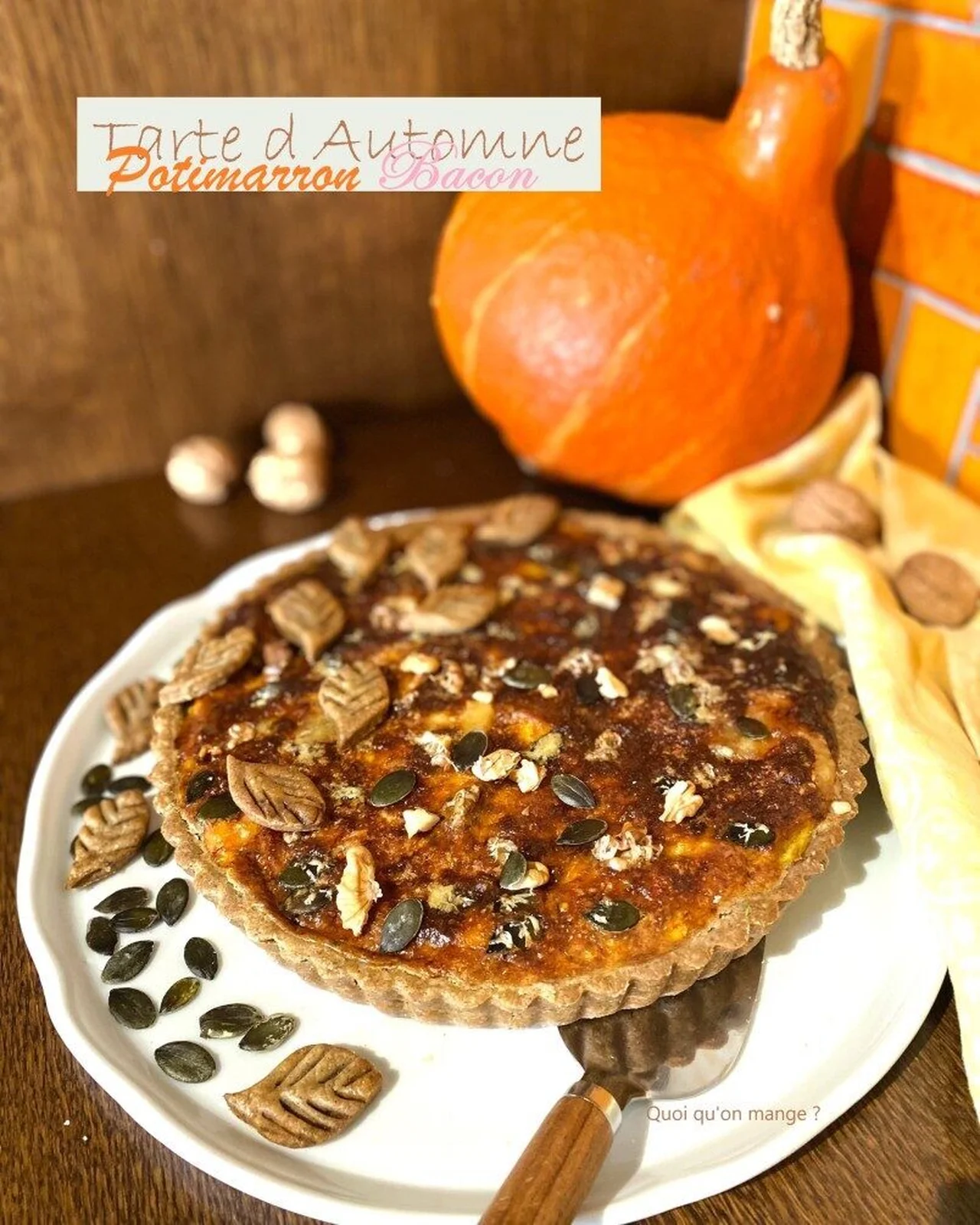 Tarte d'automne au potimarron et bacon
