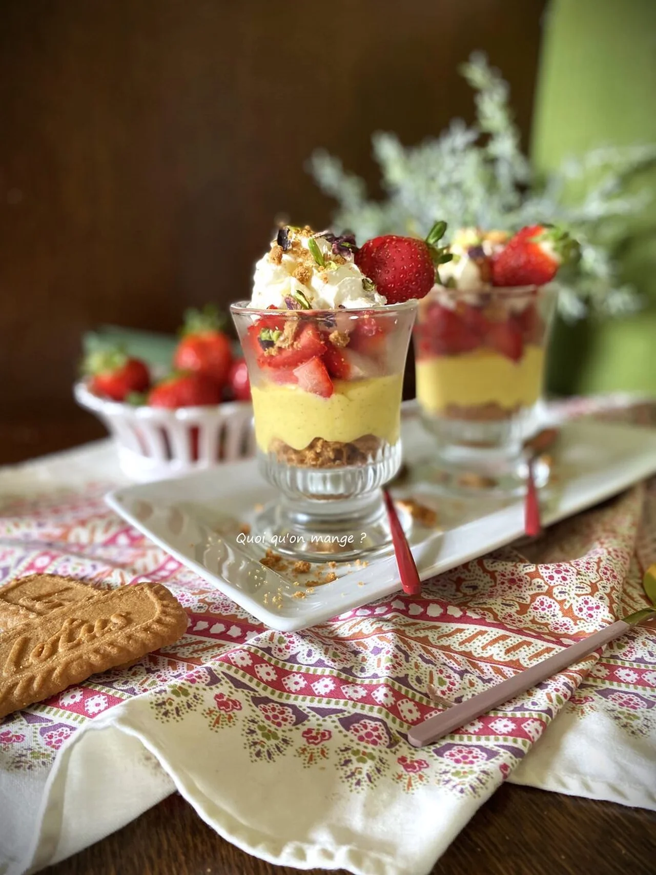 Tarte déstructurée aux fraises