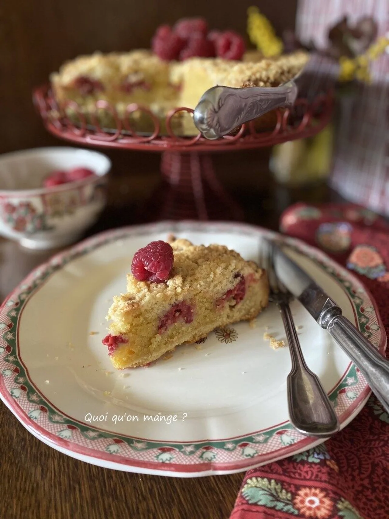 Tarte frangipane et framboises fraîches