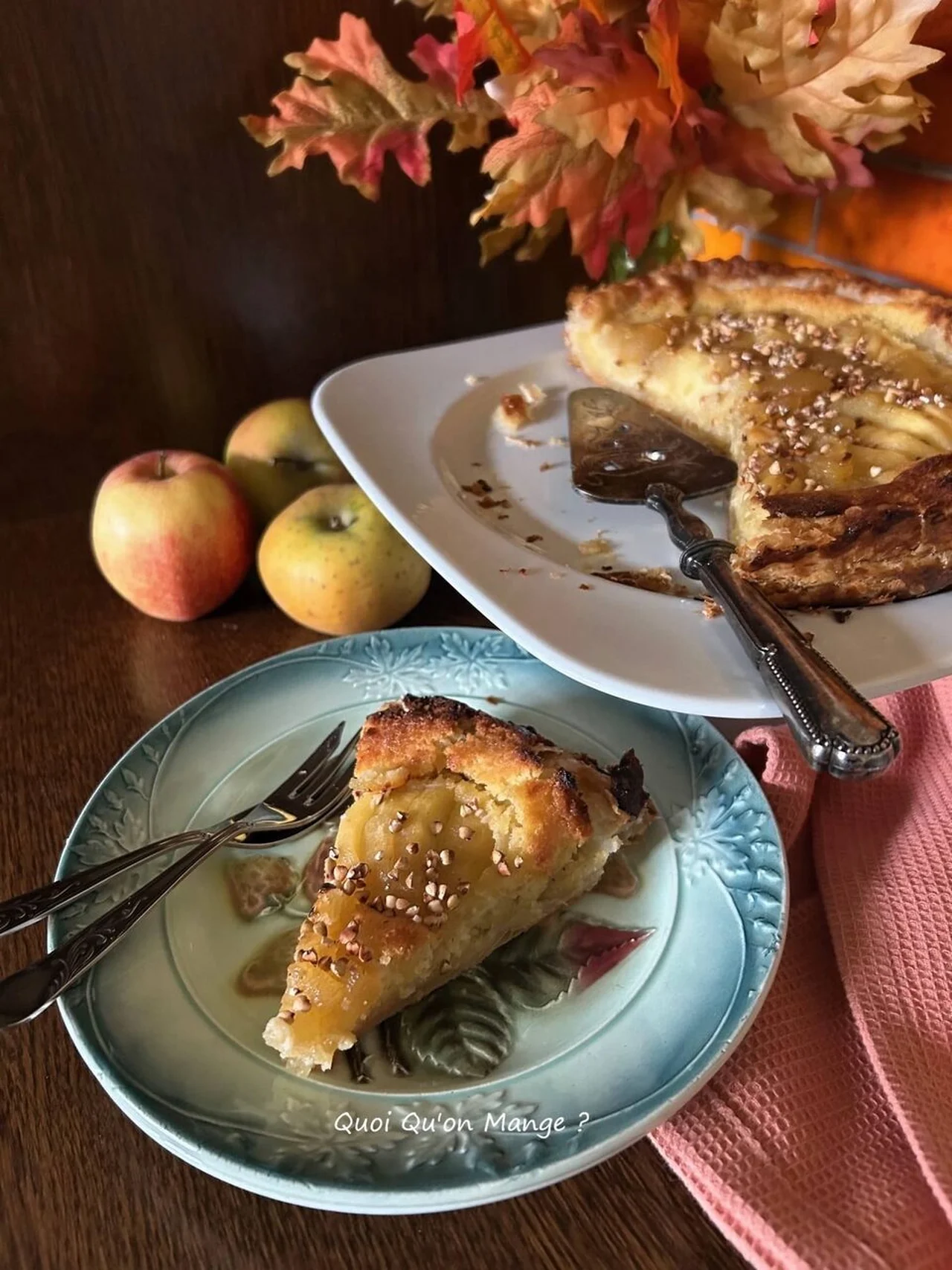Tarte pommes pochées et crème d'amande