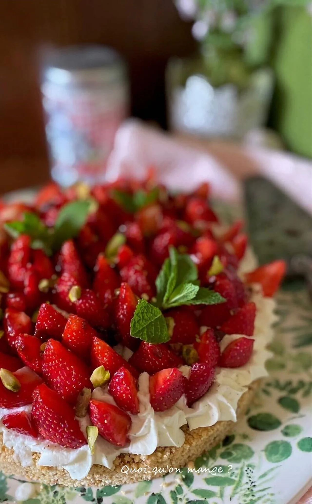 Tarte sans cuisson aux fraises