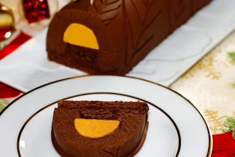 Bûche chocolat orange