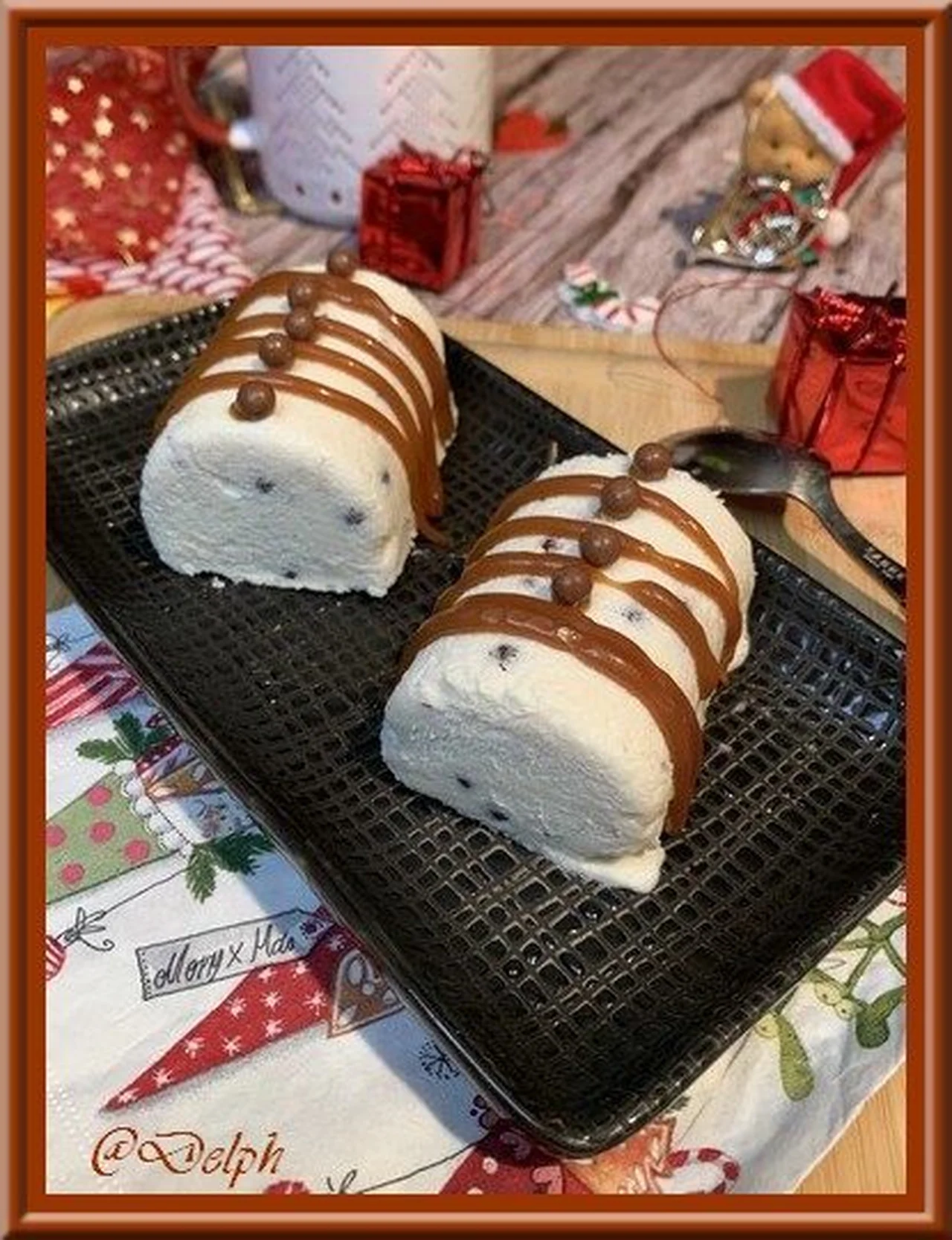 Bûchettes façon nougat glacé