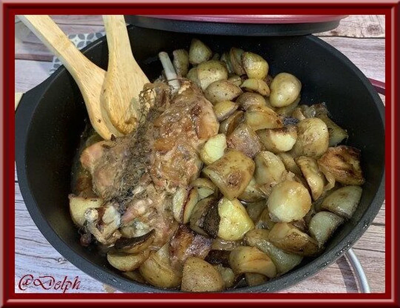 Cuisse de dinde et pommes de terre grenaille