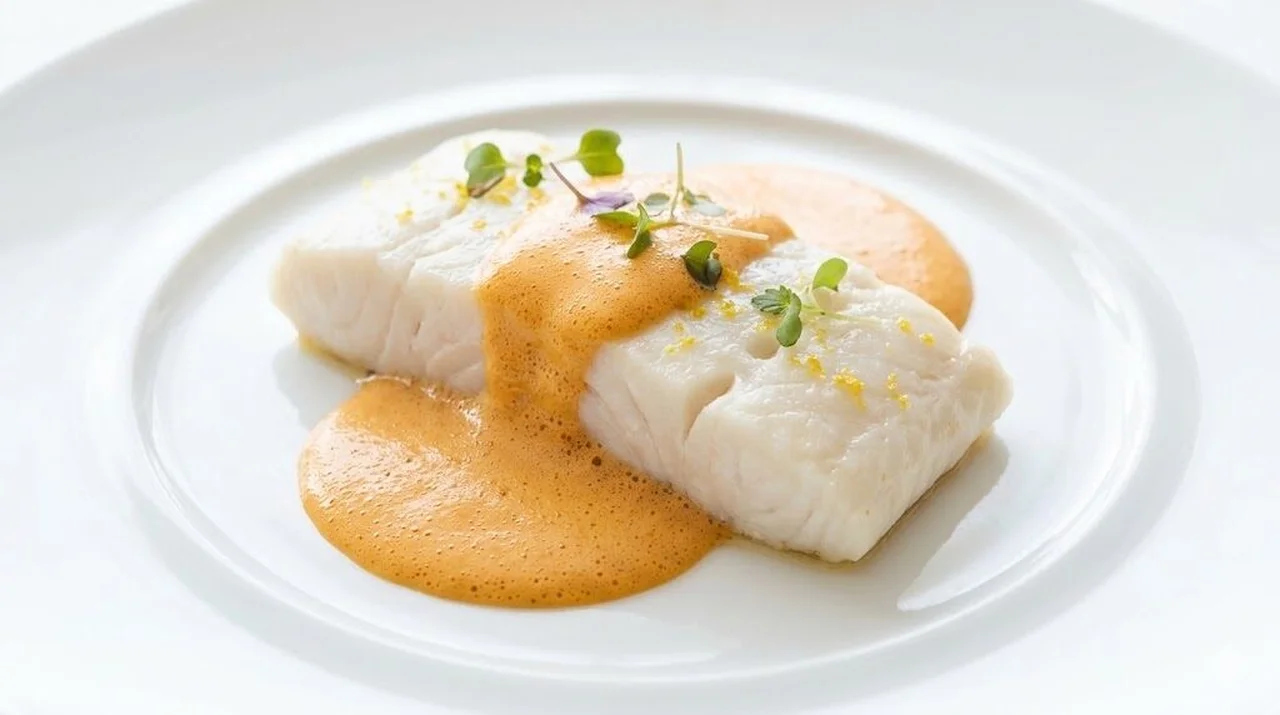 Dos de cabillaud vapeur et sauce à l'orange