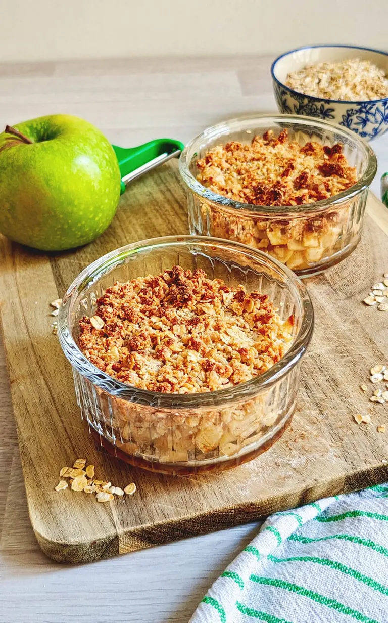 Crumble de pommes healthy gourmand