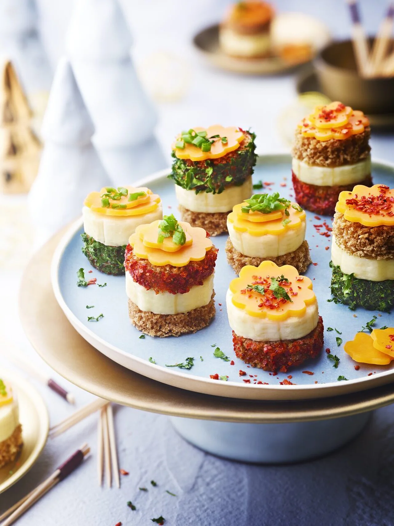 Bouchées pain d'épices banane et mimolette