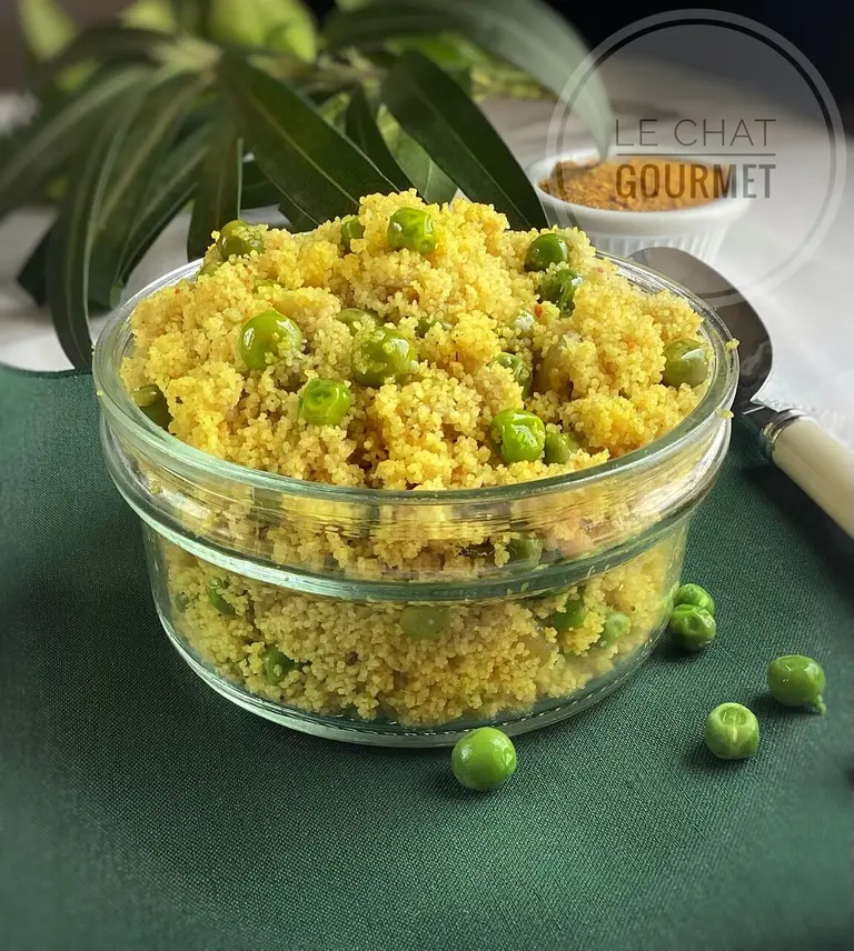 Semoule aux petits pois et au curry