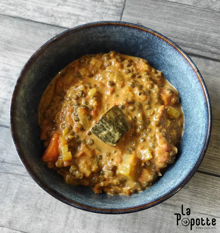 Curry de lentilles vertes