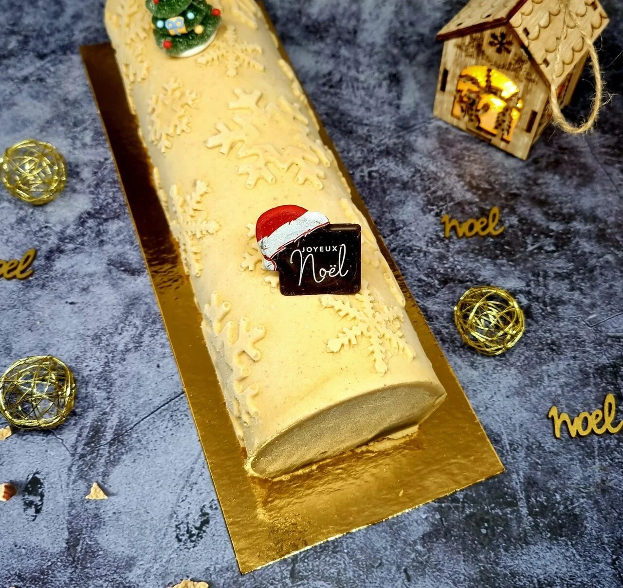 Bûche spéculoos mandarine