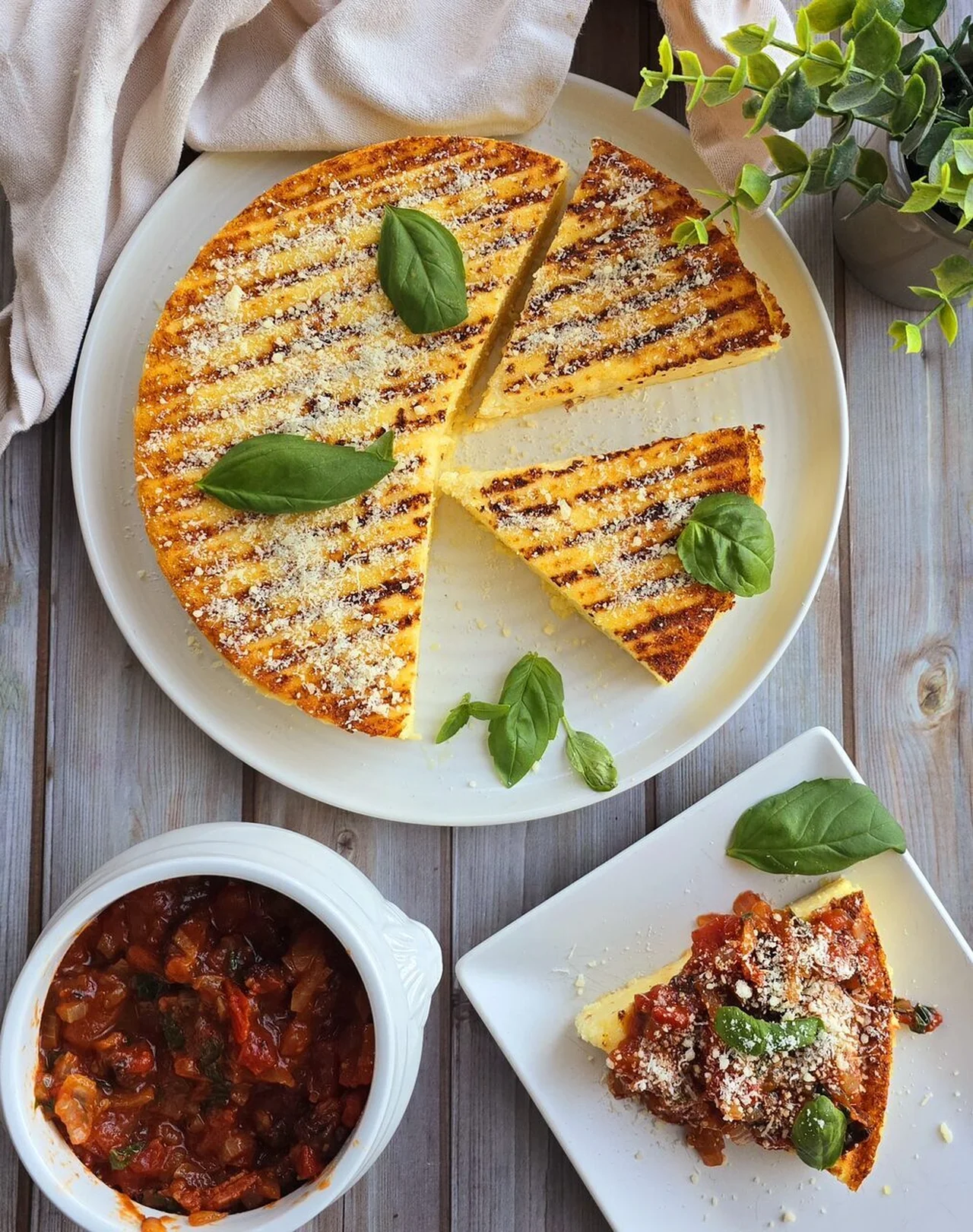 Galette de polenta au chorizo
