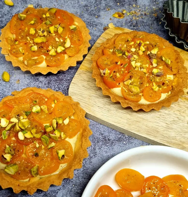 Tartelettes kumquats et pistache