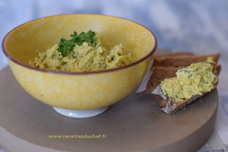 Tartinade de barbes de saint Jacques au fromage frais